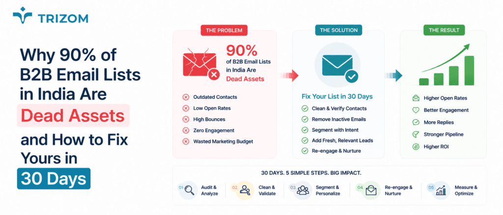 Why 90% of B2B Email Lists in India Are Dead Assets and How to Fix Yours in 30 Days